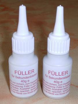 Fller, Fllstoff fr Sekundenkleber 2 x 40 g Flasche - Produktbild 