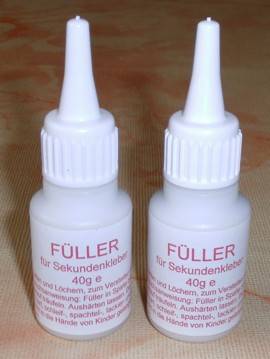 Füller, Füllstoff für Sekundenkleber 2 x 40 g Flasche