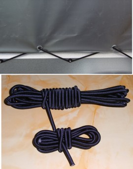 Ersatz Planengummi Gummiseil Ø 6 mm schwarz 2-tlg. Hochplane Anhänger Stema